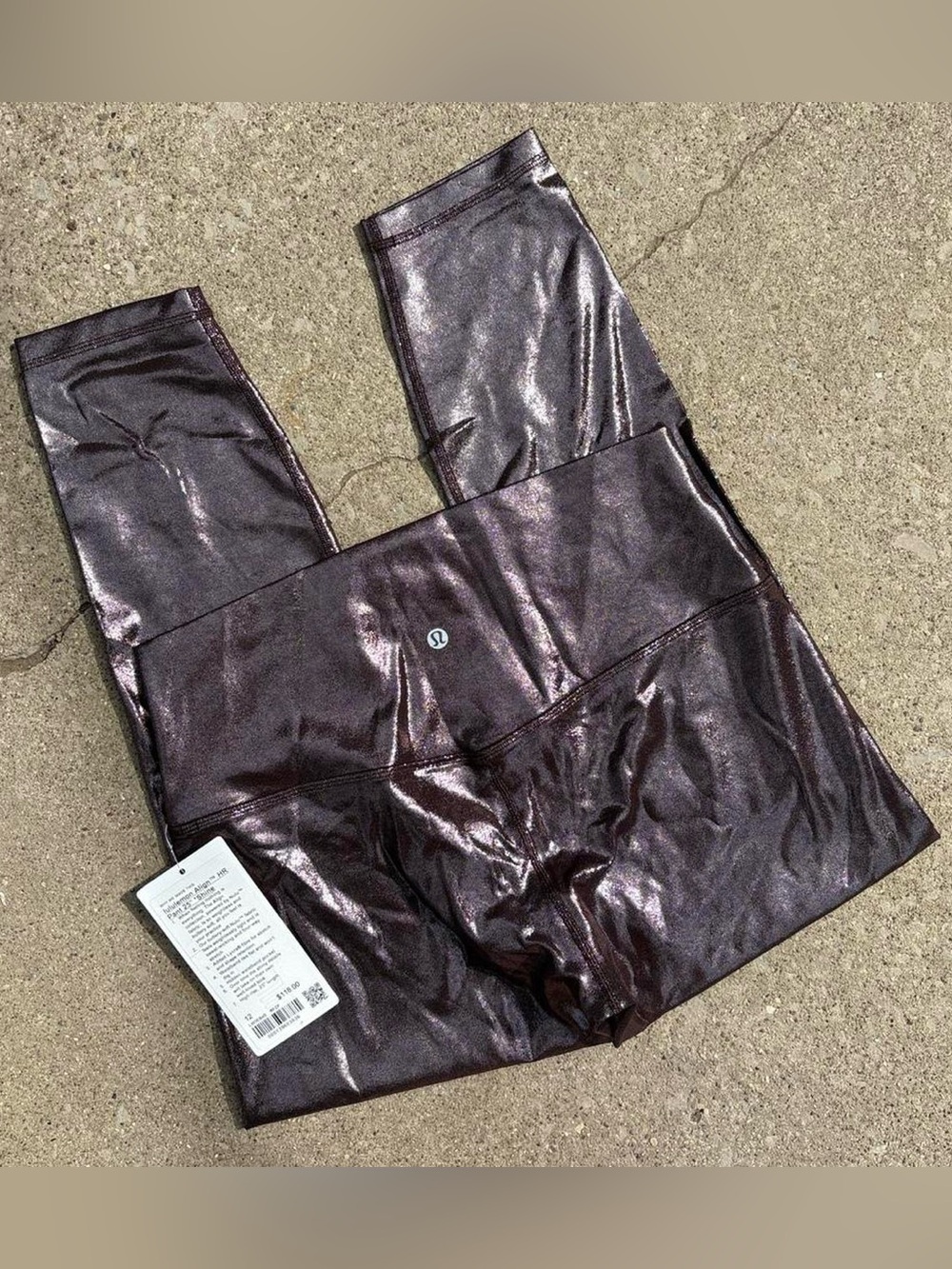 NWT Lululemon Align purple metallic HR 25” leggings